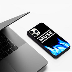 Чехол iPhone 11 Pro матовый Muse blue fire, цвет: 3D-черный — фото 2