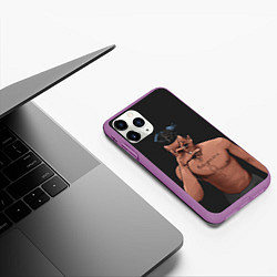 Чехол iPhone 11 Pro матовый XXXTentacion арт, цвет: 3D-фиолетовый — фото 2