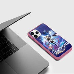 Чехол iPhone 11 Pro матовый Вельт Хонкай Стар Рейл, цвет: 3D-малиновый — фото 2