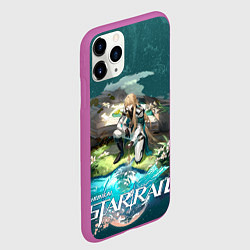 Чехол iPhone 11 Pro матовый Лоча Хонкай Стар Рейл, цвет: 3D-фиолетовый — фото 2