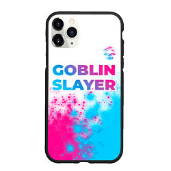 Чехол iPhone 11 Pro матовый Goblin Slayer neon gradient style: символ сверху, цвет: 3D-черный