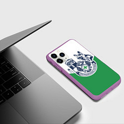 Чехол iPhone 11 Pro матовый Пограничная служба - застава, цвет: 3D-фиолетовый — фото 2