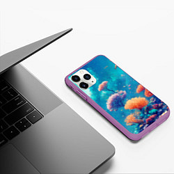 Чехол iPhone 11 Pro матовый Океанские глубины, цвет: 3D-фиолетовый — фото 2