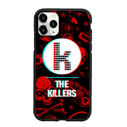 Чехол iPhone 11 Pro матовый The Killers rock glitch, цвет: 3D-черный
