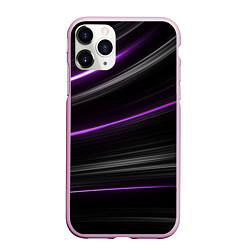 Чехол iPhone 11 Pro матовый Стремительные полосы, цвет: 3D-розовый