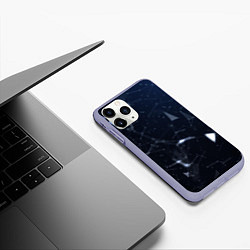 Чехол iPhone 11 Pro матовый Осколки midjourney, цвет: 3D-светло-сиреневый — фото 2