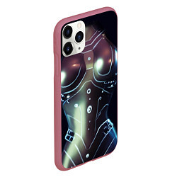 Чехол iPhone 11 Pro матовый Кибер-корсет, цвет: 3D-малиновый — фото 2