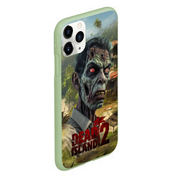 Чехол iPhone 11 Pro матовый Zombie dead island 2, цвет: 3D-салатовый — фото 2