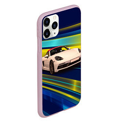 Чехол iPhone 11 Pro матовый Спортивная немецкая машина Porsche 911, цвет: 3D-розовый — фото 2