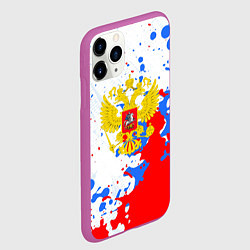 Чехол iPhone 11 Pro матовый Россия 2024, цвет: 3D-фиолетовый — фото 2