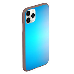 Чехол iPhone 11 Pro матовый Градиент из голубого в розовый, цвет: 3D-коричневый — фото 2