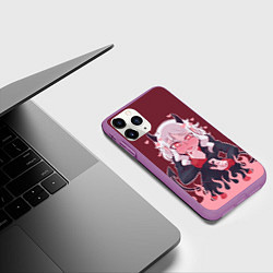 Чехол iPhone 11 Pro матовый Красотка Модеус, цвет: 3D-фиолетовый — фото 2