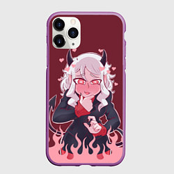 Чехол iPhone 11 Pro матовый Красотка Модеус, цвет: 3D-фиолетовый