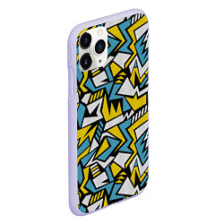 Чехол iPhone 11 Pro матовый Графика и граффити, цвет: 3D-светло-сиреневый — фото 2