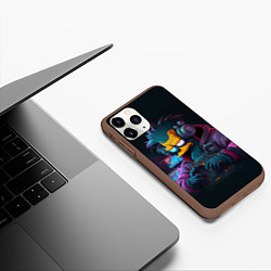 Чехол iPhone 11 Pro матовый Киберпанк в стиле Симпсонов, цвет: 3D-коричневый — фото 2