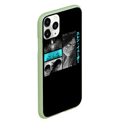 Чехол iPhone 11 Pro матовый Взрослый Эрен: Атака титанов, цвет: 3D-салатовый — фото 2