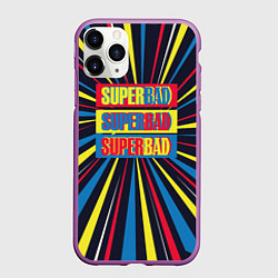 Чехол iPhone 11 Pro матовый Супер плохой, цвет: 3D-фиолетовый