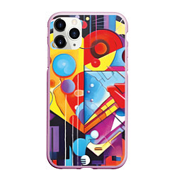 Чехол iPhone 11 Pro матовый Сердце Абстракция, цвет: 3D-розовый