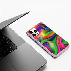 Чехол iPhone 11 Pro матовый Bright colors, цвет: 3D-розовый — фото 2