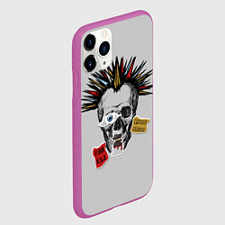 Чехол iPhone 11 Pro матовый Панк - рок, цвет: 3D-фиолетовый — фото 2