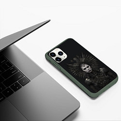 Чехол iPhone 11 Pro матовый Железная леди, цвет: 3D-темно-зеленый — фото 2