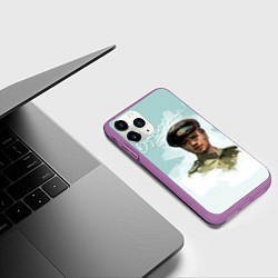 Чехол iPhone 11 Pro матовый Будем жить!, цвет: 3D-фиолетовый — фото 2