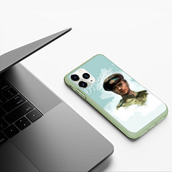 Чехол iPhone 11 Pro матовый Будем жить!, цвет: 3D-салатовый — фото 2