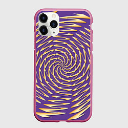 Чехол iPhone 11 Pro матовый Зигзаг, цвет: 3D-малиновый