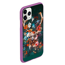 Чехол iPhone 11 Pro матовый Сказочный олень Акварель, цвет: 3D-фиолетовый — фото 2