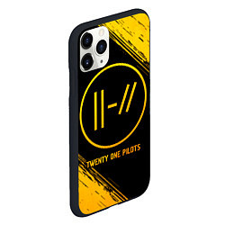 Чехол iPhone 11 Pro матовый Twenty One Pilots - gold gradient, цвет: 3D-черный — фото 2