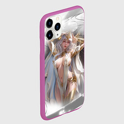 Чехол iPhone 11 Pro матовый Аниме девушка в откровенном костюме, цвет: 3D-фиолетовый — фото 2