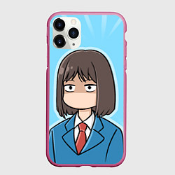 Чехол iPhone 11 Pro матовый Мицуми - Долой безделье, цвет: 3D-малиновый