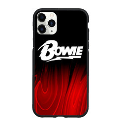 Чехол iPhone 11 Pro матовый David Bowie red plasma, цвет: 3D-черный