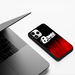 Чехол iPhone 11 Pro матовый David Bowie red plasma, цвет: 3D-черный — фото 2