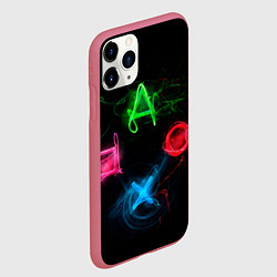 Чехол iPhone 11 Pro матовый Кнопки геймпадов, цвет: 3D-малиновый — фото 2
