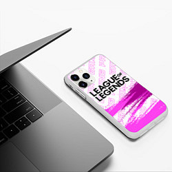 Чехол iPhone 11 Pro матовый League of Legends pro gaming: символ сверху, цвет: 3D-белый — фото 2
