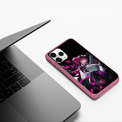 Чехол iPhone 11 Pro матовый Kafka Honkai, цвет: 3D-малиновый — фото 2