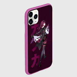 Чехол iPhone 11 Pro матовый Кафка Honkai, цвет: 3D-фиолетовый — фото 2