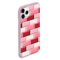 Чехол iPhone 11 Pro матовый Красные кирпичи, цвет: 3D-розовый — фото 2