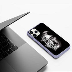 Чехол iPhone 11 Pro матовый Джон Леннон легенда, цвет: 3D-светло-сиреневый — фото 2