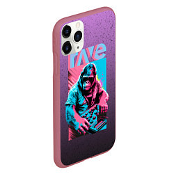 Чехол iPhone 11 Pro матовый DJ Gorilla, цвет: 3D-малиновый — фото 2