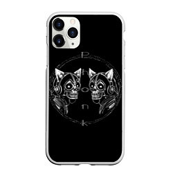 Чехол iPhone 11 Pro матовый Neko skeletons phonk, цвет: 3D-белый