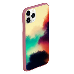 Чехол iPhone 11 Pro матовый Пелена облаков, цвет: 3D-малиновый — фото 2