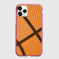 Чехол iPhone 11 Pro матовый Basket ball style, цвет: 3D-малиновый