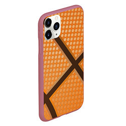 Чехол iPhone 11 Pro матовый Basket ball style, цвет: 3D-малиновый — фото 2