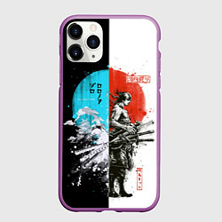 Чехол iPhone 11 Pro матовый Зоро в инверсии - One Piece, цвет: 3D-фиолетовый