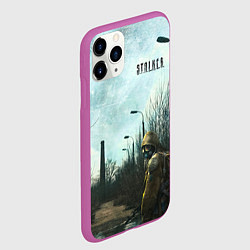 Чехол iPhone 11 Pro матовый Stalker одиночка на дороге, цвет: 3D-фиолетовый — фото 2
