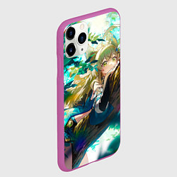 Чехол iPhone 11 Pro матовый Геншин Импакт: Кирара, цвет: 3D-фиолетовый — фото 2