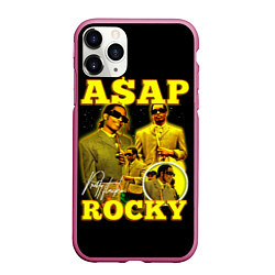 Чехол iPhone 11 Pro матовый Asap Rocky, rapper, цвет: 3D-малиновый