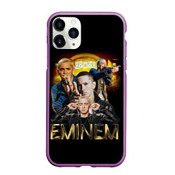 Чехол iPhone 11 Pro матовый Eminem, Marshall Mathers, цвет: 3D-фиолетовый